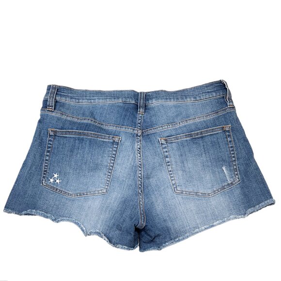 J. Crew Factory Star Embroidered 3” Light Blue Denim Shorts Size 30 - Picture 2 of 9